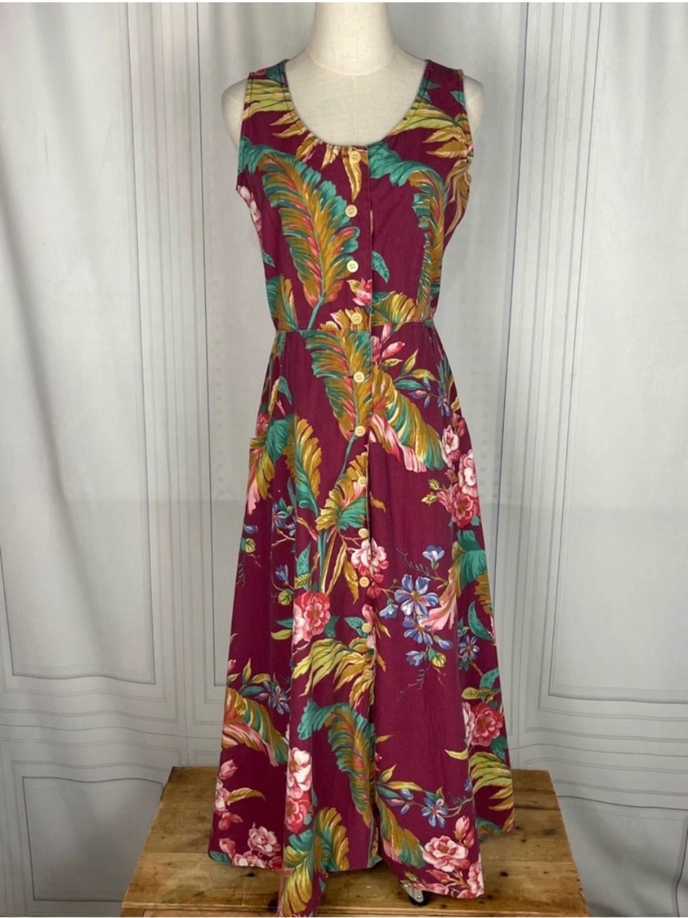 Guess Floral Button-Front Maxi Dress
